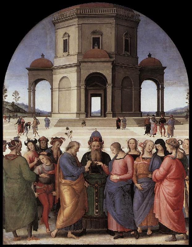 PERUGINO, Pietro Marriage of the Virgin af Norge oil painting art